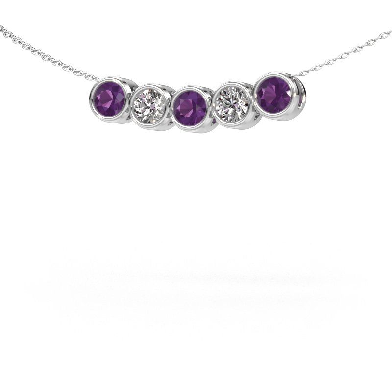 Bild von Kette Kim 5 950 Platin Amethyst 4 mm