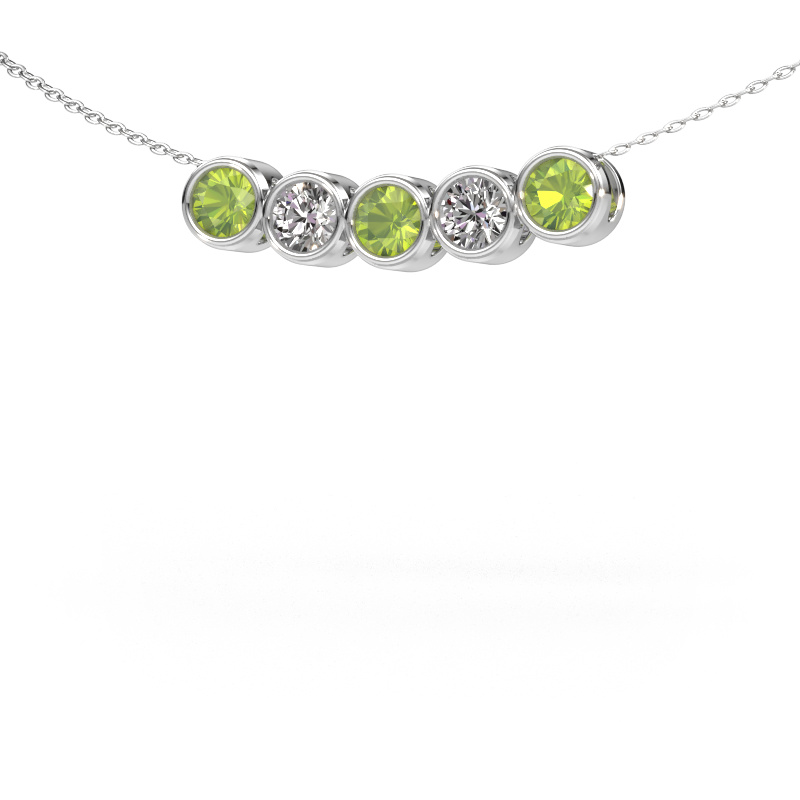 Bild von Kette Kim 5 585 Weißgold Peridot 4 mm