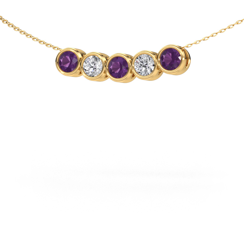 Bild von Kette Kim 5 585 Gold Amethyst 4 mm