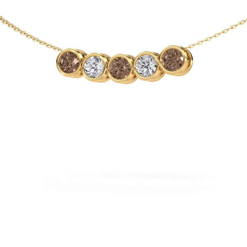 Afbeelding van Ketting Kim 5 585 goud Bruine diamant 1.25 crt