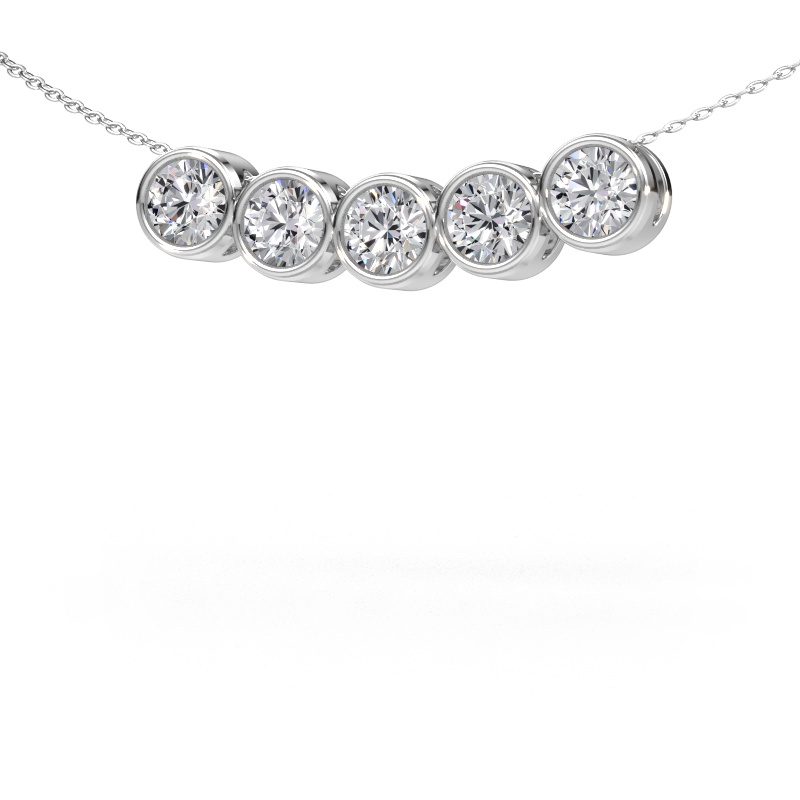 Image of Necklace Kim 5 950 platinum Diamond 2.50 crt