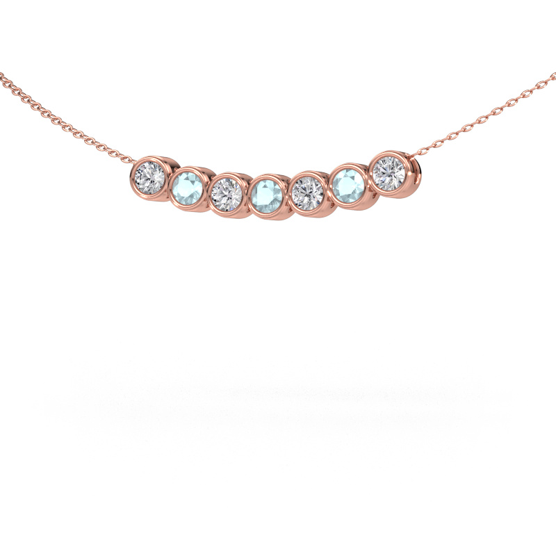 Bild von Kette Kim 7 585 Roségold Aquamarin 3.4 mm