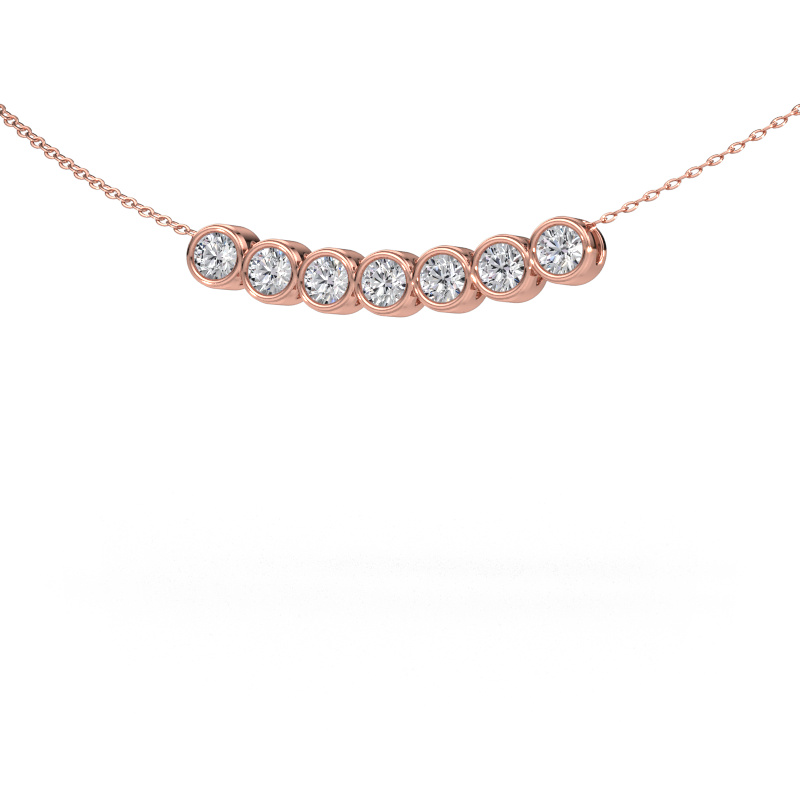 Image de Collier Kim 7 585 or rose Diamant synthétique 1.050 crt