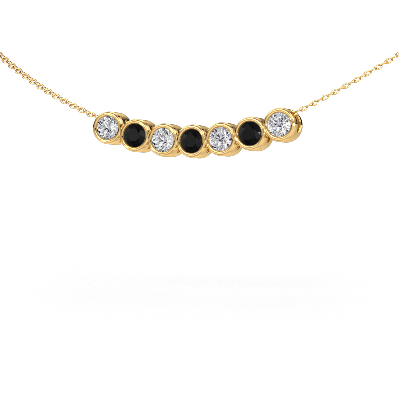 Image of Necklace Kim 7 585 gold Black diamond 1.14 crt