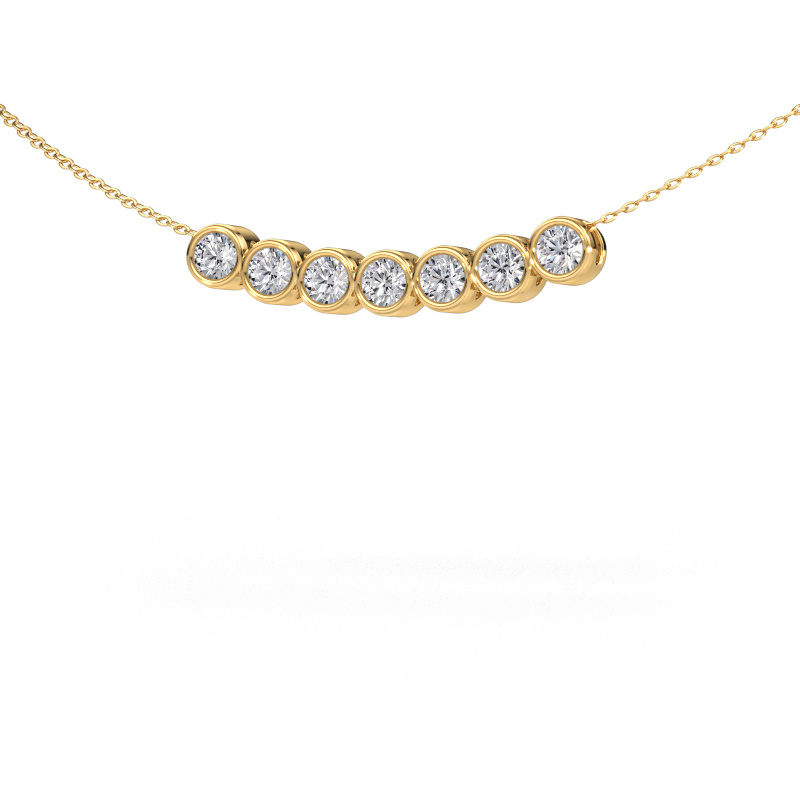 Image of Necklace Kim 7 585 gold Lab grown diamond 1.050 crt