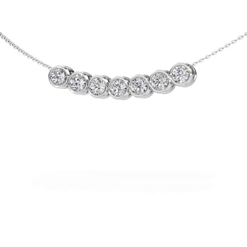 Image of Necklace Kim 7 585 white gold Diamond 1.75 crt