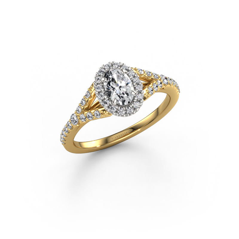 Image of Engagement ring Kimber OVL 585 gold Diamond 0.722 crt