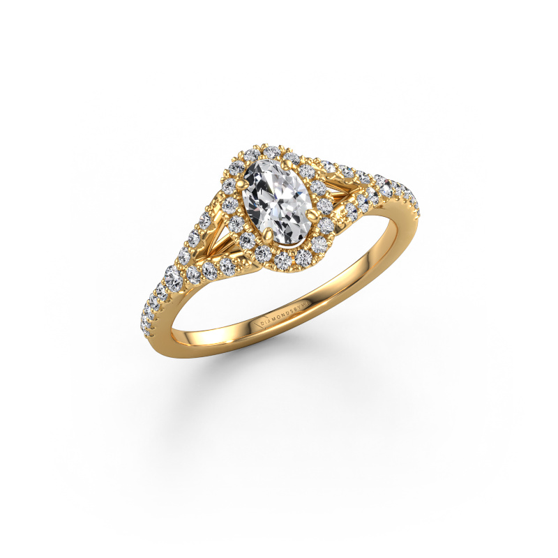 Image of Engagement ring Kimber OVL 585 gold Diamond 0.722 crt