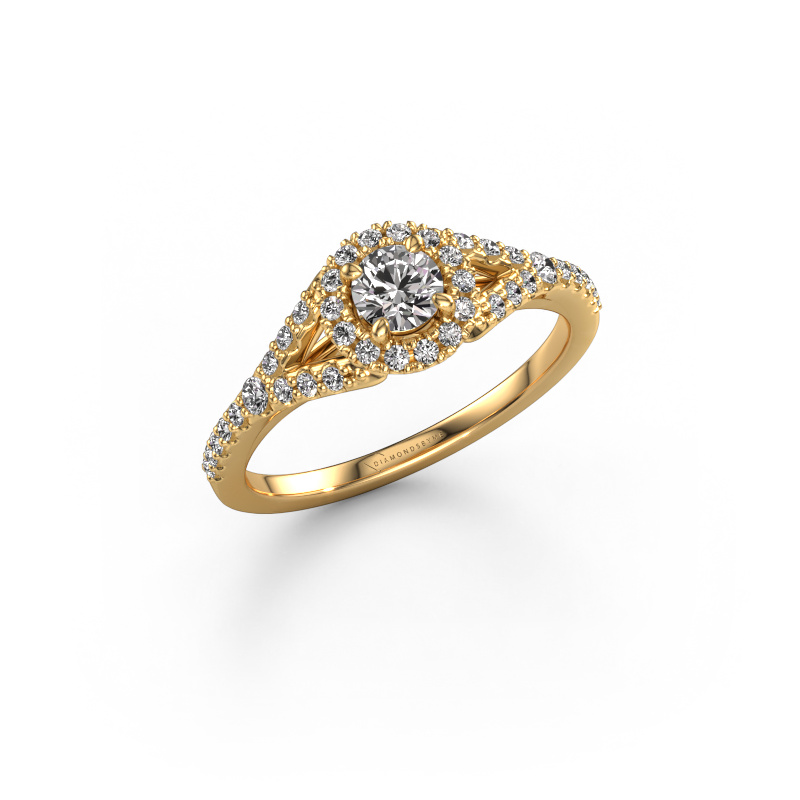 Image de Bague de fiançailles Kimber RND 585 or jaune Diamant 0.531 crt