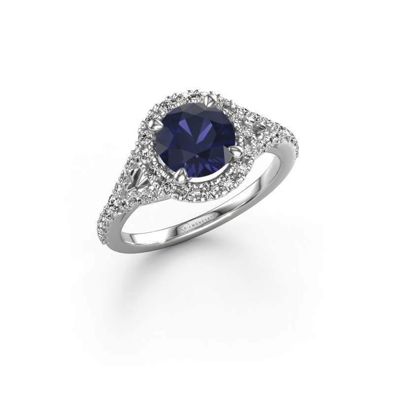 Image of Engagement ring Kimber RND 950 platinum Sapphire 7 mm