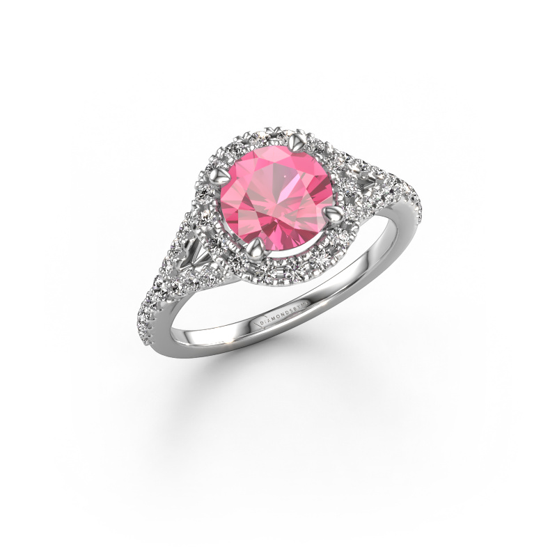 Image of Engagement ring Kimber RND 950 platinum Pink sapphire 7 mm