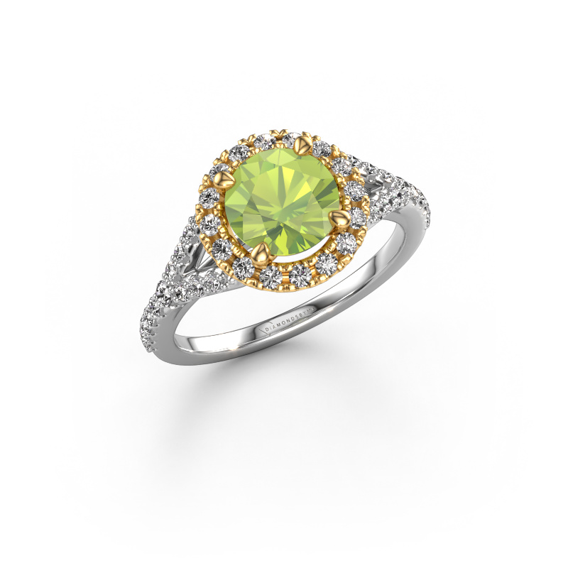 Bild von Verlobungsring Kimber RND 585 Weißgold Peridot 7 mm