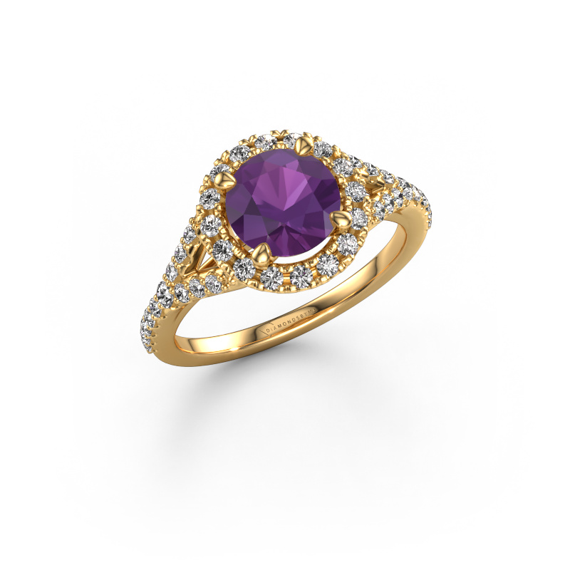 Bild von Verlobungsring Kimber RND 585 Gold Amethyst 7 mm