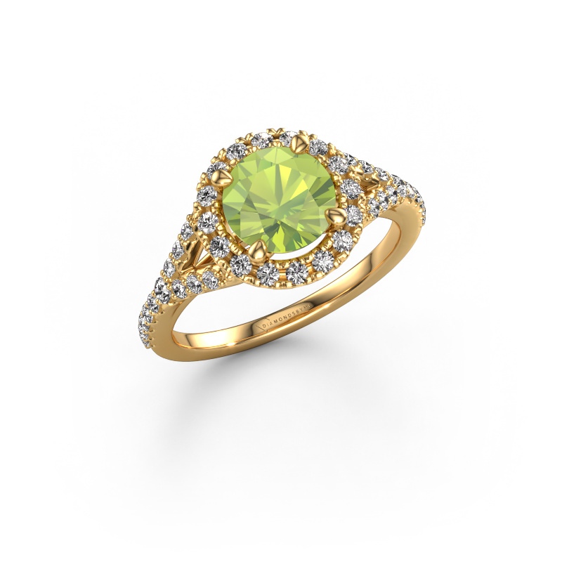 Bild von Verlobungsring Kimber RND 585 Gold Peridot 7 mm