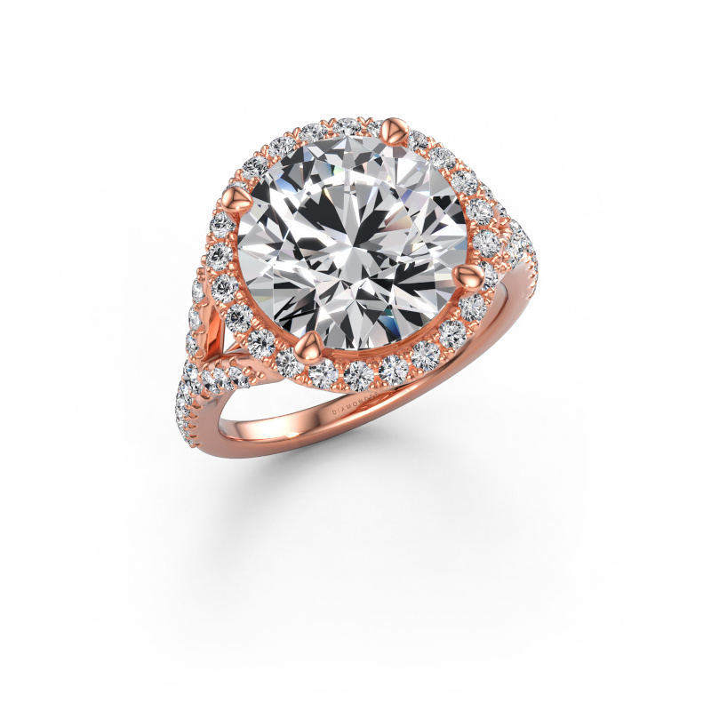 Immagine di Anello di fidanzamento Kimber RND 585 oro rosa Diamante lab grown 5.68 crt