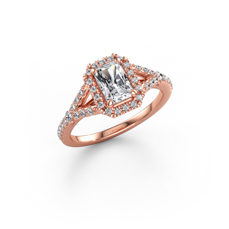 Bild av Förlovningsring Kimber RAD 585 roséguld Labbodlad diamant 1.086 crt