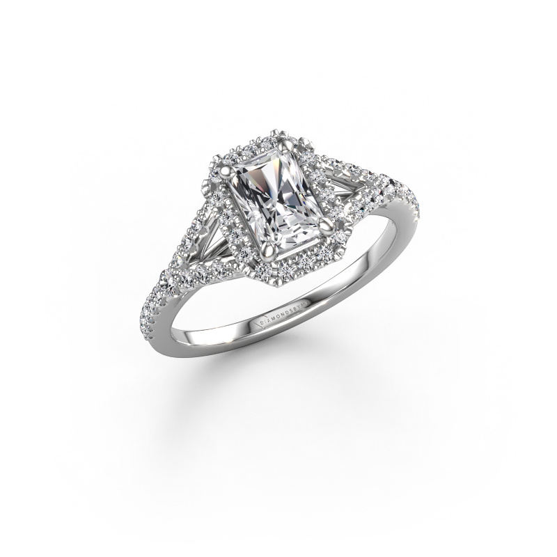 Image de Bague de fiançailles Kimber RAD 950 platine Diamant synthétique 1.086 crt
