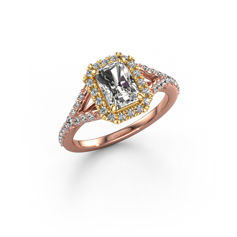 Image of Engagement ring Kimber RAD 585 rose gold Diamond 1.405 crt