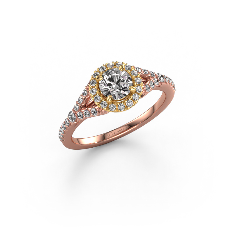 Bild von Verlobungsring Kimber RND 585 Roségold Diamant 0.812 crt