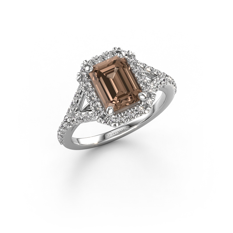 Image of Engagement ring Kimber EME 950 platinum Brown diamond 2.236 crt