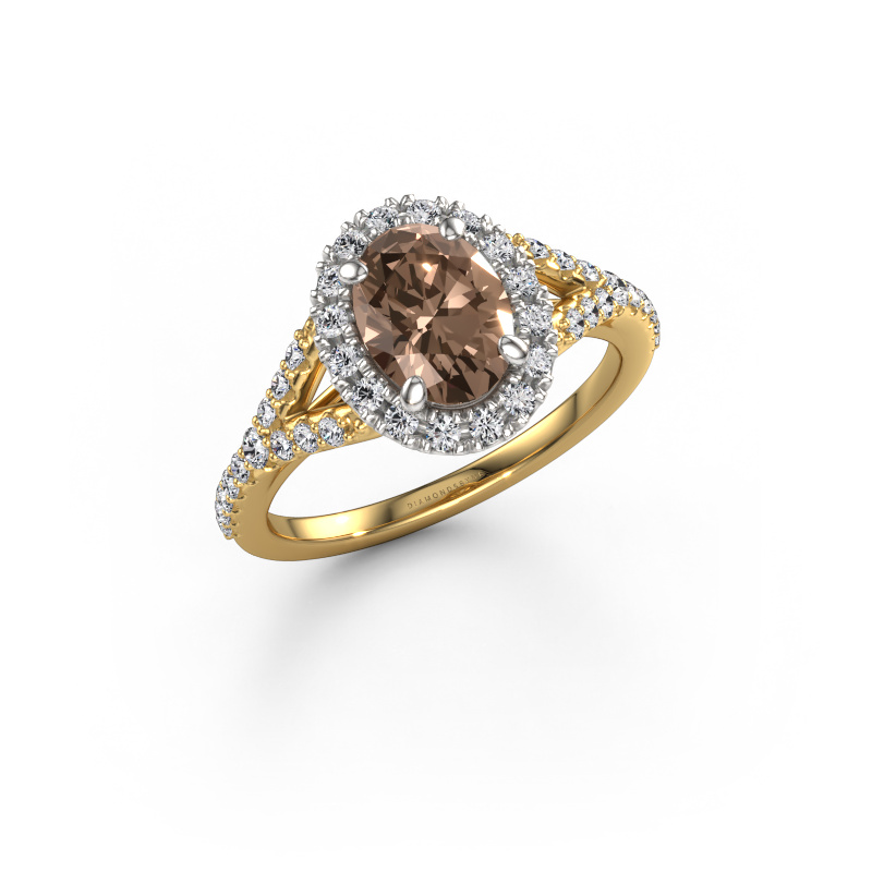 Bild von Verlobungsring Kimber OVL 585 Gold Braun Diamant 1.562 crt