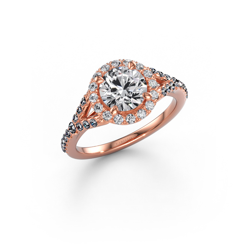 Immagine di Anello di fidanzamento Kimber RND 585 oro rosa Diamante 1.462 crt