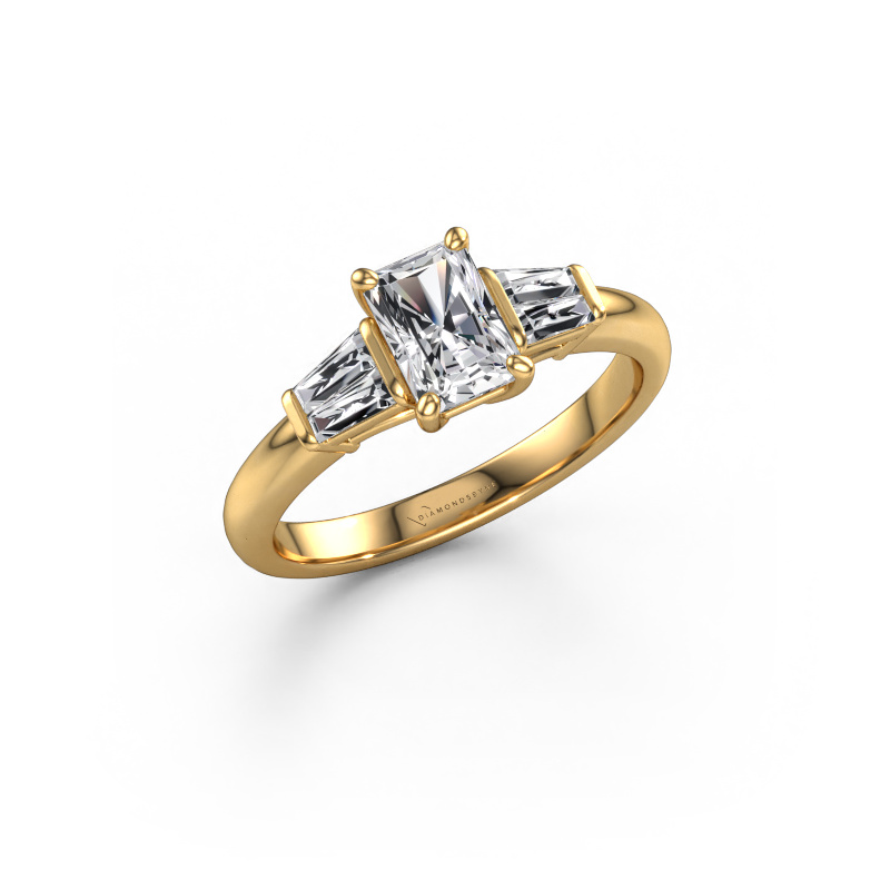 Image of Engagement ring Kina RAD 585 gold Lab grown diamond 1.07 crt
