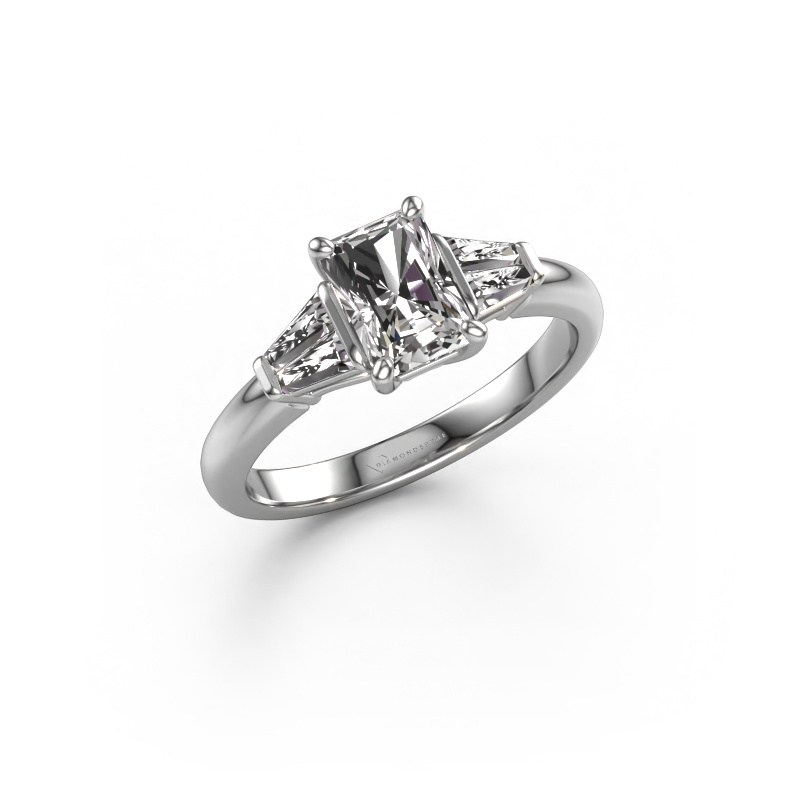 Image of Engagement ring Kina RAD 950 platinum Lab grown diamond 1.40 crt