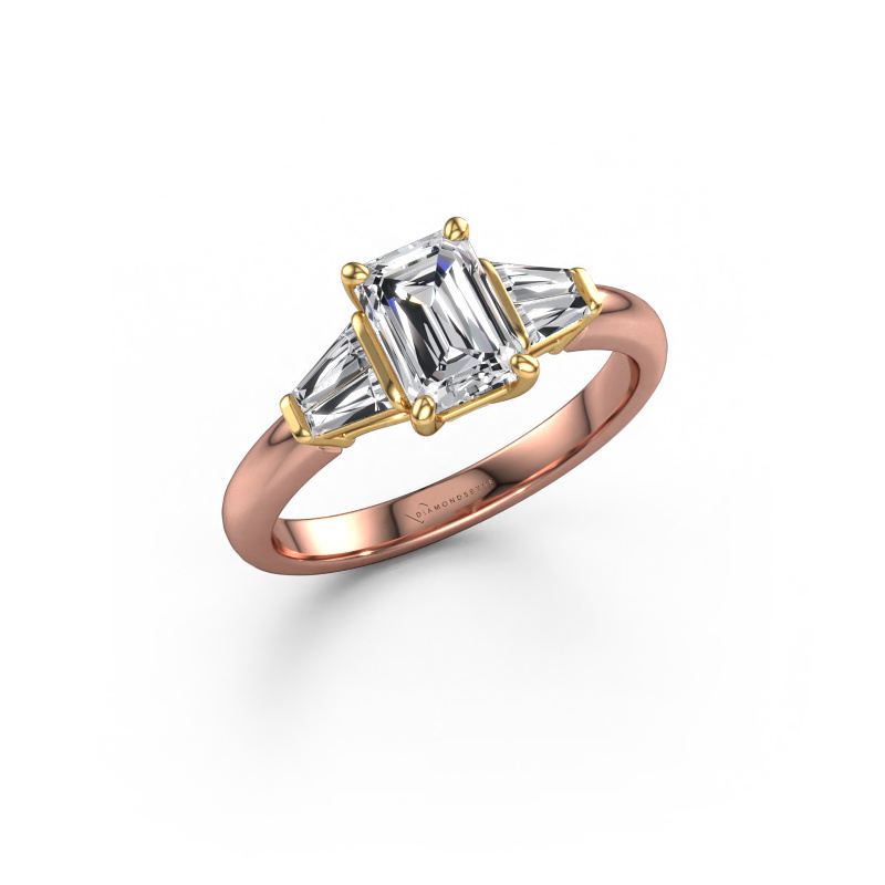Image of Engagement ring Kina EME 585 rose gold Lab grown diamond 1.90 crt