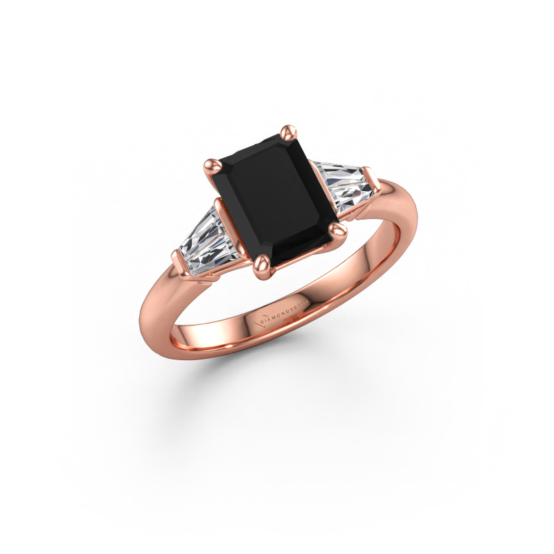 Immagine di Anello di fidanzamento Kina EME 585 oro rosa Diamante nero 2.50 crt