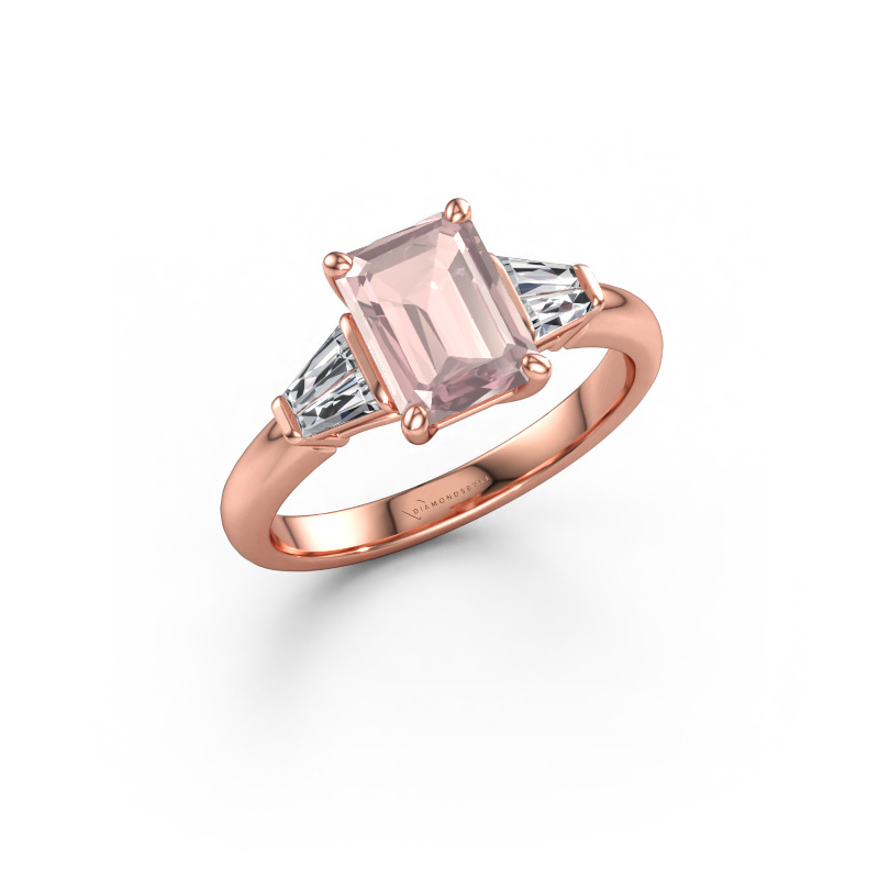 Immagine di Anello di fidanzamento Kina EME 585 oro rosa Morganite champagne 8x6 mm