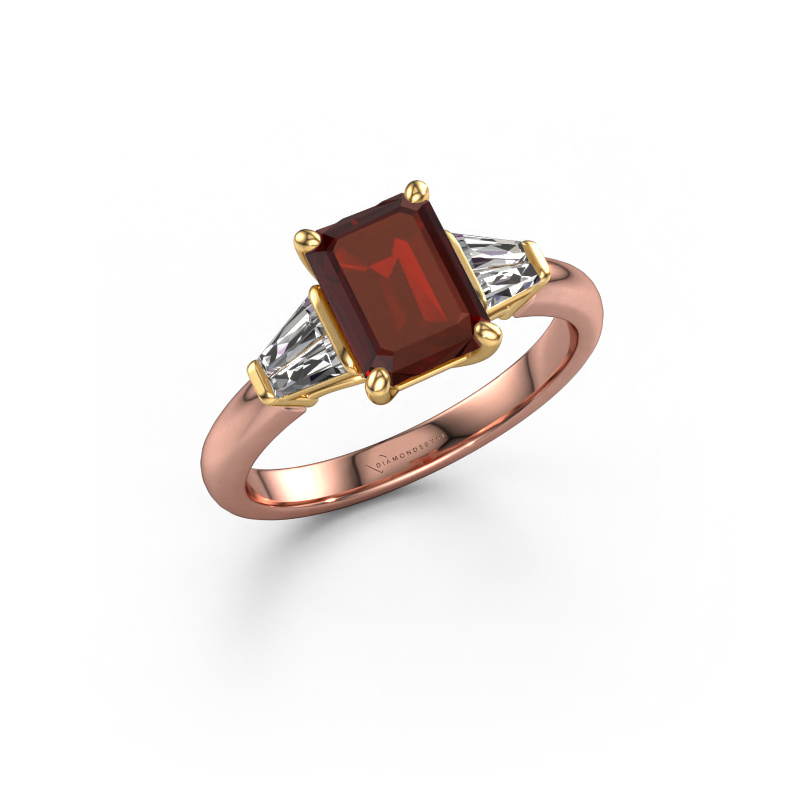 Bild von Verlobungsring Kina EME 585 Roségold Granat 8x6 mm