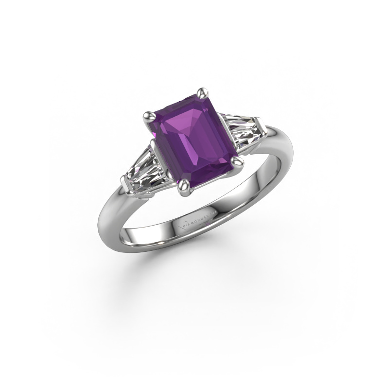 Bild von Verlobungsring Kina EME 950 Platin Amethyst 8x6 mm