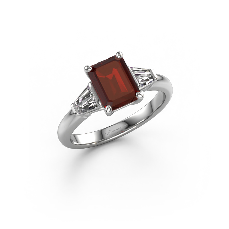 Image of Engagement ring Kina EME 950 platinum Garnet 8x6 mm