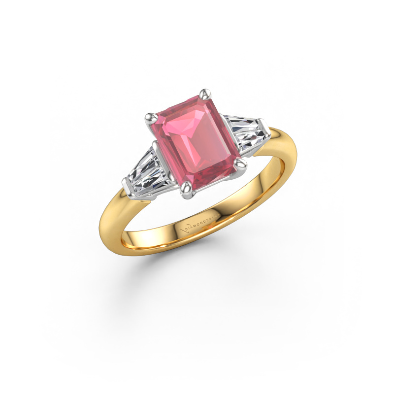 Image of Engagement ring Kina EME 585 gold Tourmaline pink 8x6 mm