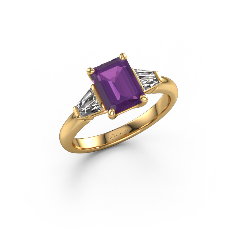 Bild von Verlobungsring Kina EME 585 Gold Amethyst 8x6 mm