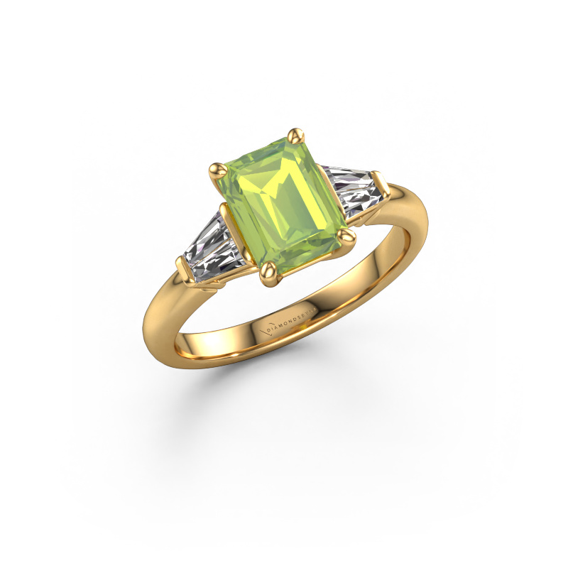 Bild von Verlobungsring Kina EME 585 Gold Peridot 8x6 mm