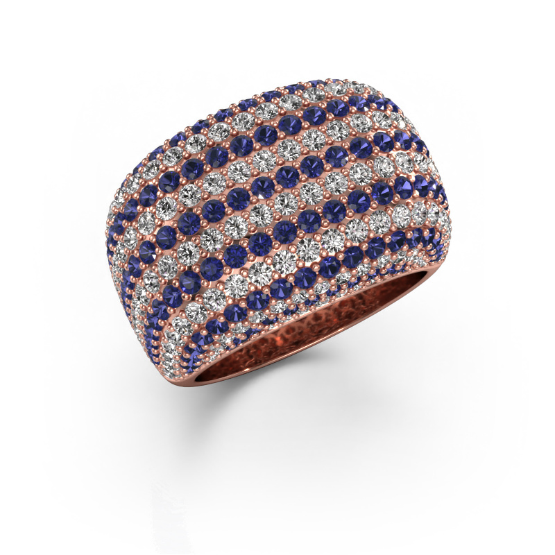 Image of Ring kira 585 rose gold Sapphire 1 mm
