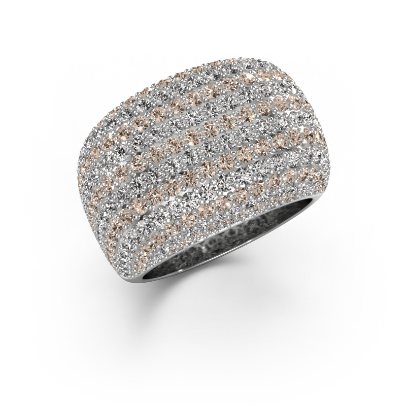 Bild von Ring kira 585 Weißgold Braun Diamant 3.86 crt