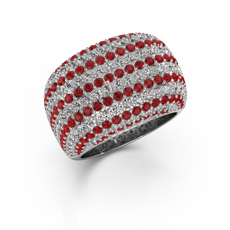 Image of Ring kira 585 white gold Ruby 1 mm