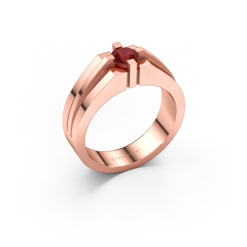 Bild von Herrenring Kiro 585 Roségold Rubin 5 mm