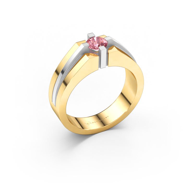 Immagine di Anello da uomo Kiro 585 oro Diamante lab grown rosa 5 mm