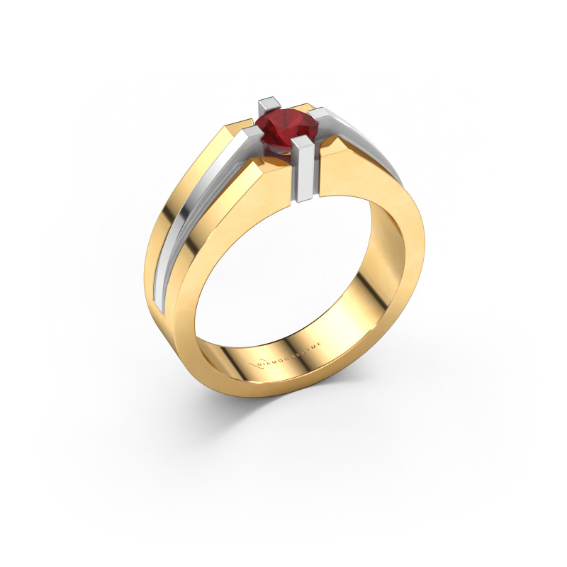 Image of Men's ring Kiro 585 gold Ruby 5 mm