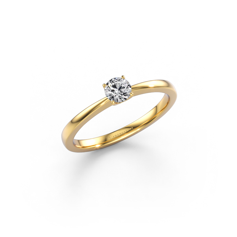 Image de Bague de fiançailles Kitty 585 or jaune Diamant 0.25 crt