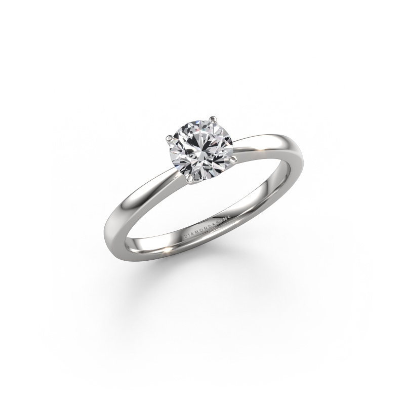 Image de Bague de fiançailles Kitty 585 or blanc Diamant synthétique 0.60 crt