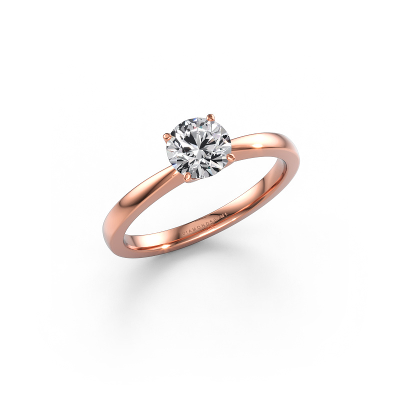 Image of Engagement ring Kitty 585 rose gold Lab-grown diamond 0.70 crt