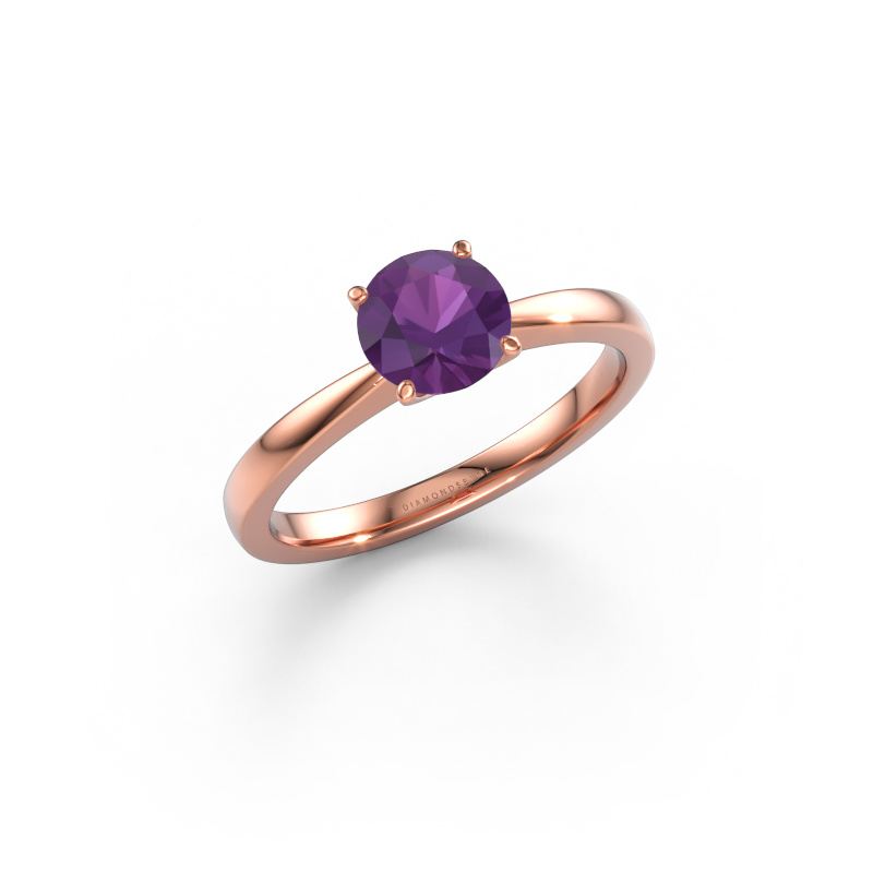 Image de Bague de fiançailles Kitty 585 or rose Améthyste 6.2 mm