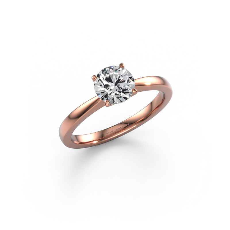 Afbeelding van Verlovingsring Kitty 585 rosé goud Zirkonia 6.2 mm