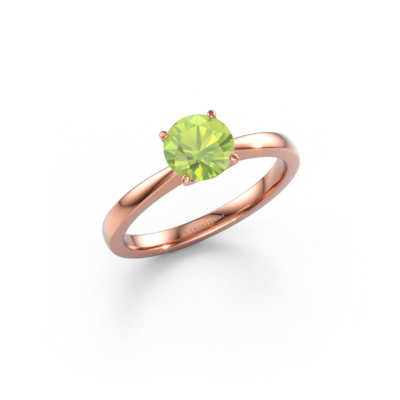 Image of Engagement ring Kitty 585 rose gold Peridot 6.2 mm