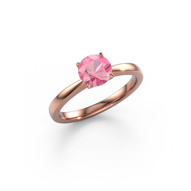 Bild von Verlobungsring Kitty 585 Roségold Pink Saphir 6.2 mm